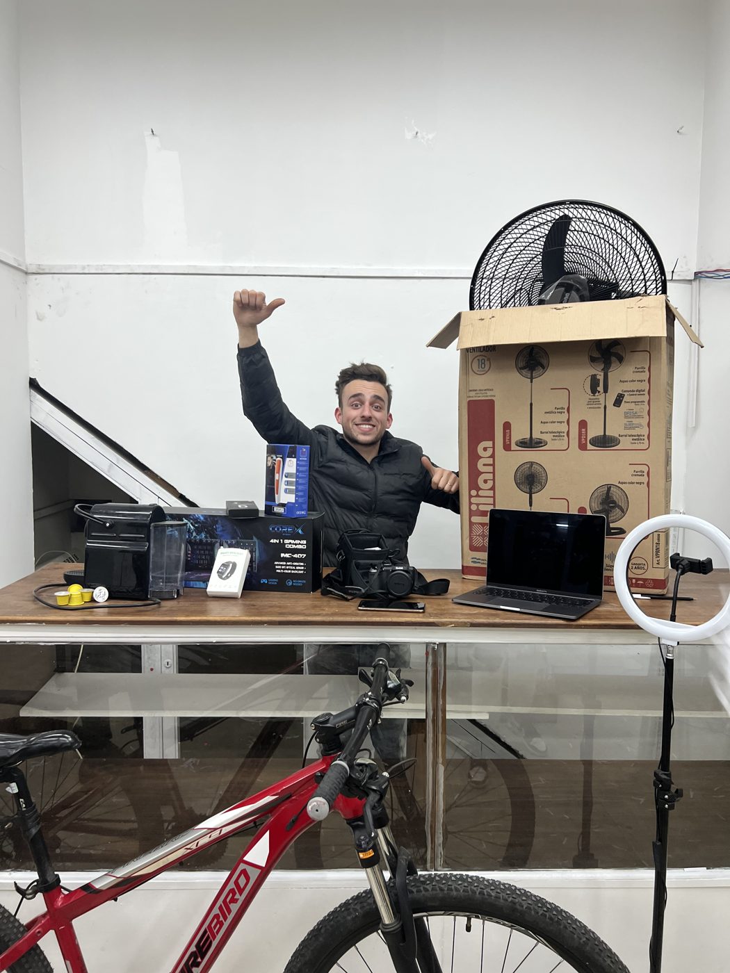 La mesa de premios de un sorteo