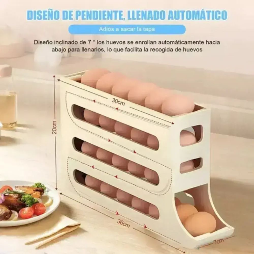 Dispensador de Huevos Plástico 4 Niveles foto 3