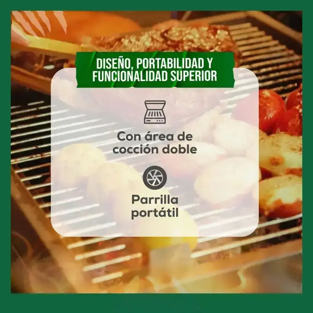 Parrilla Plegable de Hierro 51x38x17cm foto 8