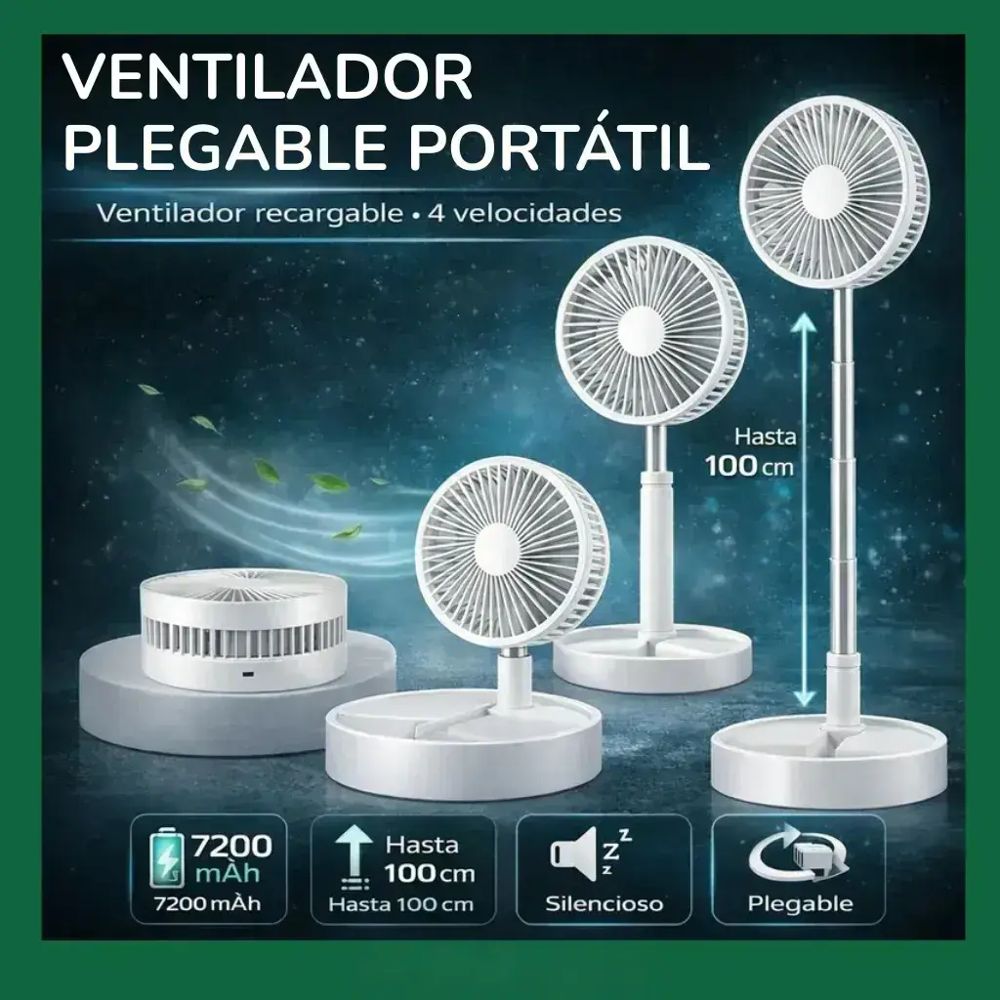 Ventilador USB Portátil Extensible y Plegable foto 3
