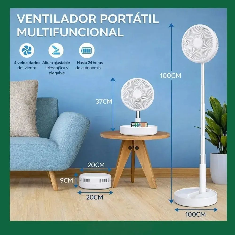 Ventilador USB Portátil Extensible y Plegable foto 5