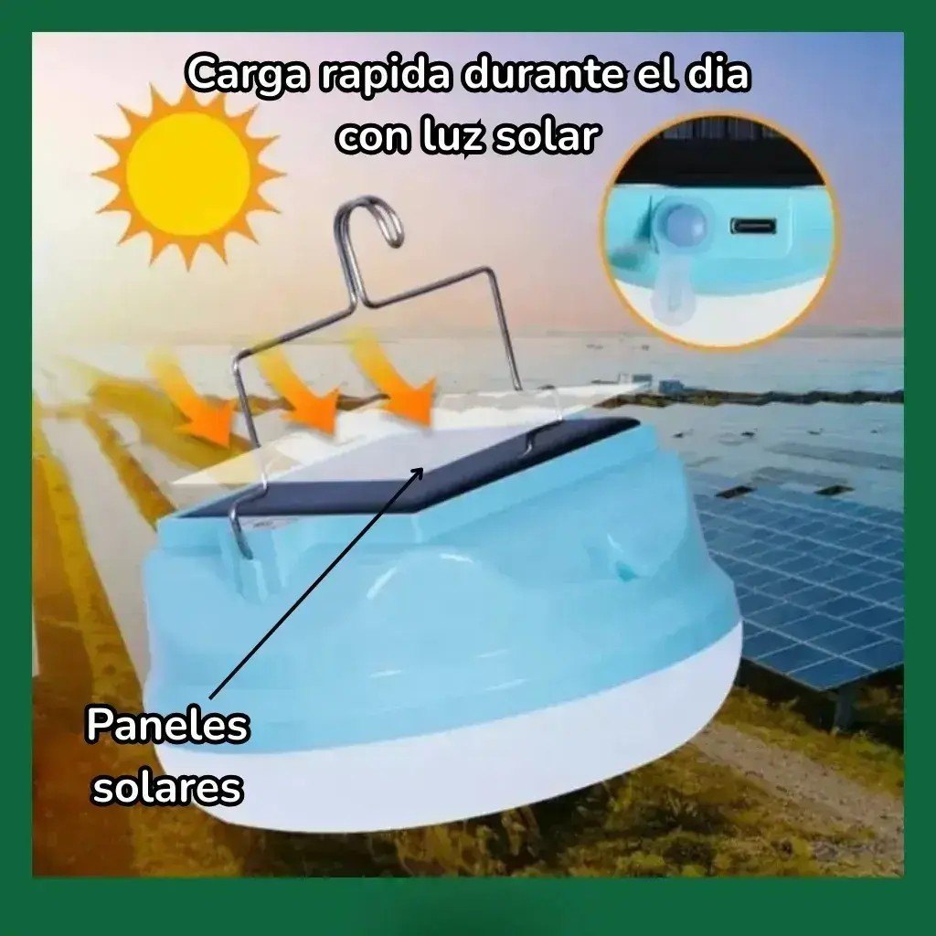 Lámpara Solar Redonda para Colgar 14cm · 100 números