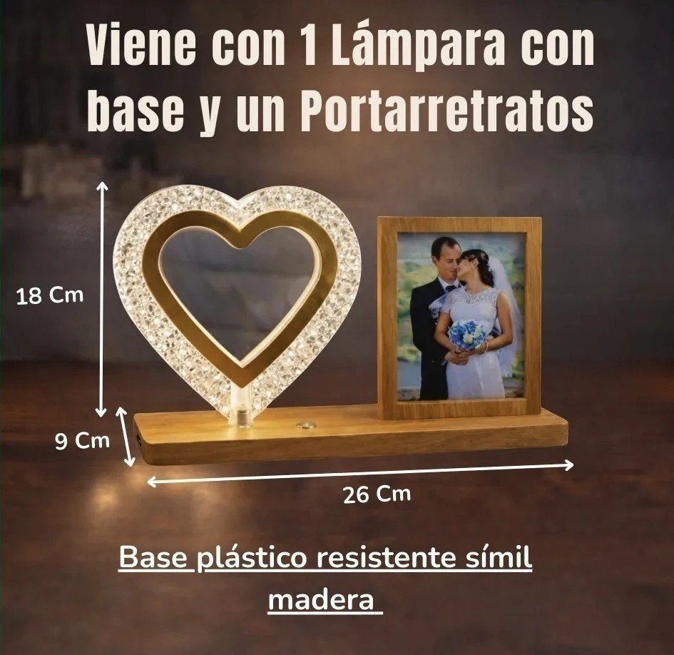 Lámpara Mesa Portarretrato - Día de la Madre · 100 números