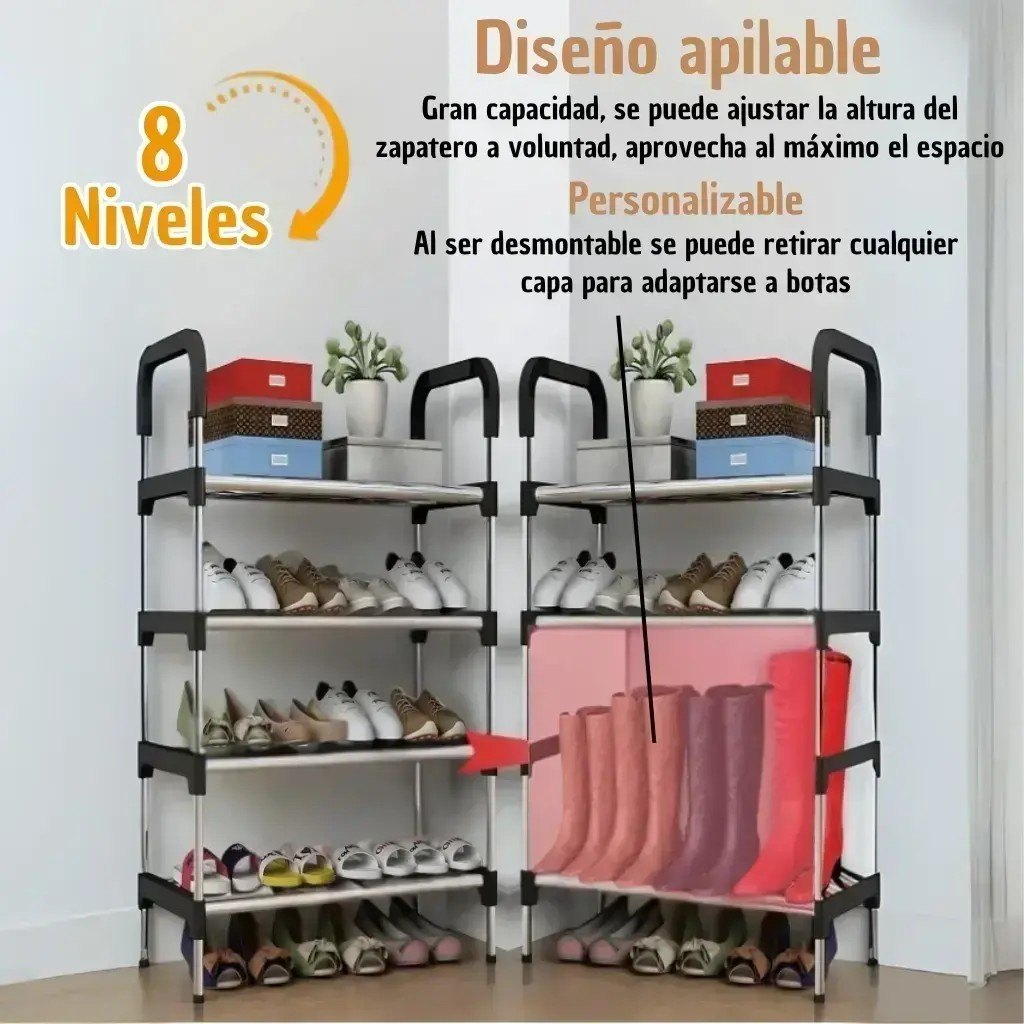 Organizador de Zapatos Metálico 55x26x113cm · 100 números