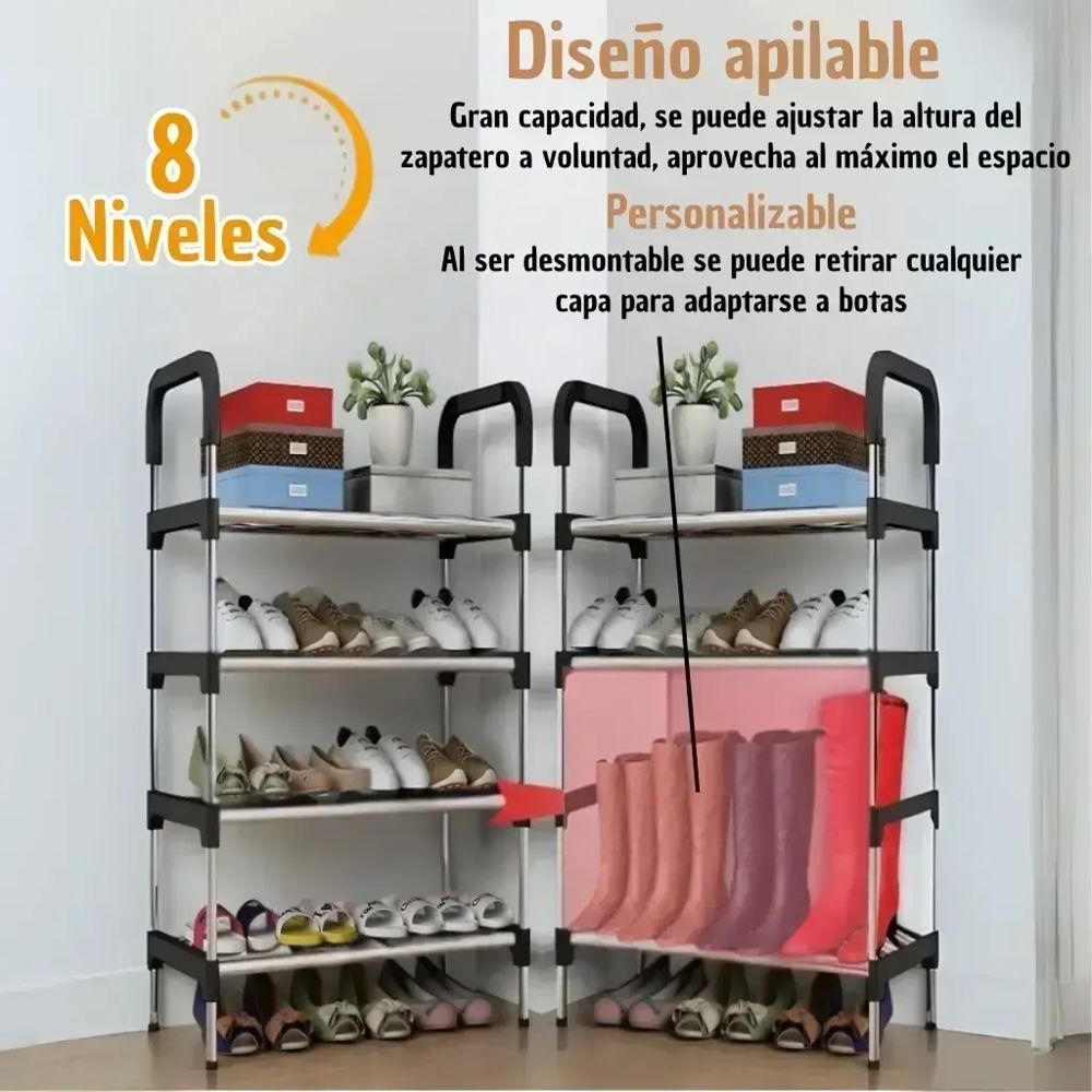 Organizador de Zapatos Metálico 55x26x113cm foto 2
