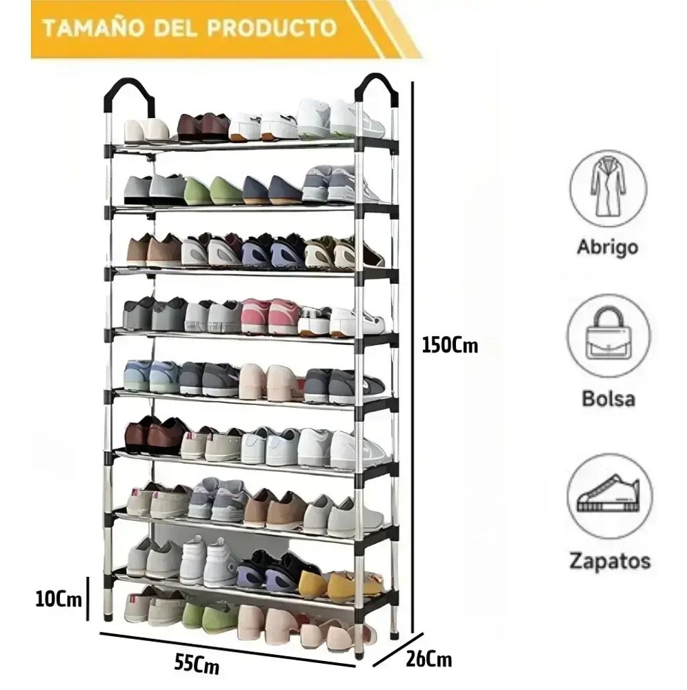Organizador de Zapatos Metálico 55x26x113cm foto 6