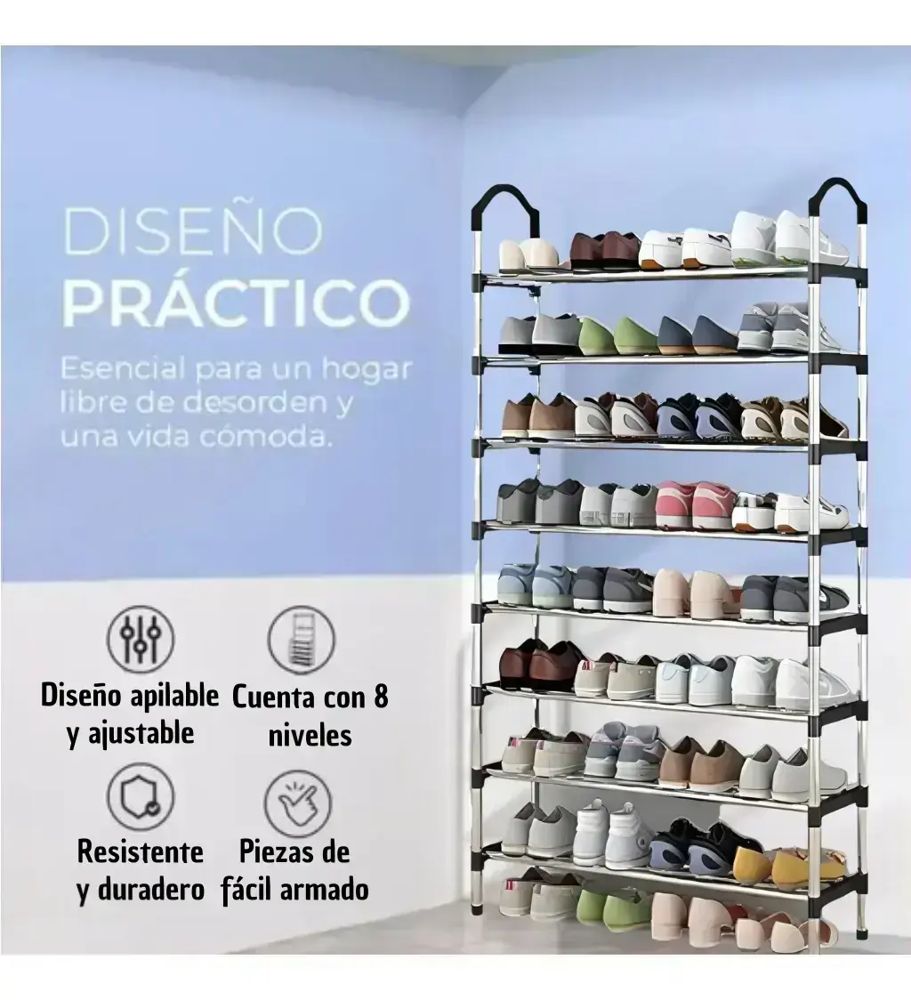 Organizador de Zapatos Metálico 55x26x113cm foto 9