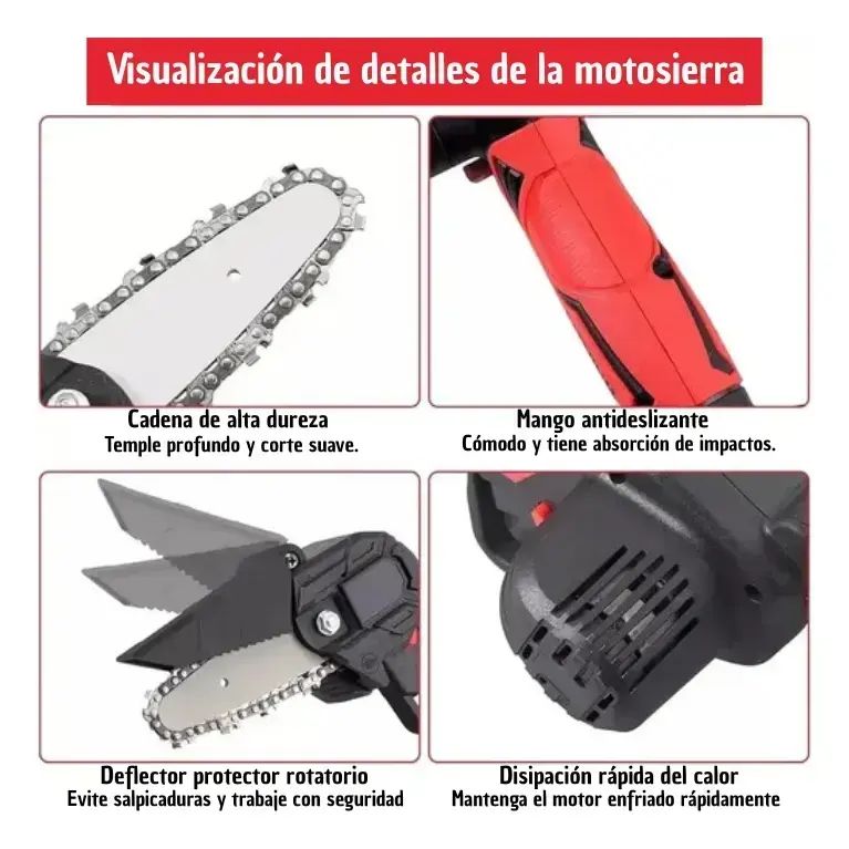 Mini Motosierra Inalámbrica a Batería foto 3